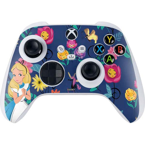 Disney Alice in Wonderland (animated) Floral Print Xbox Series S Controller Skin
